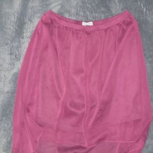 Double-Layer Dark Magenta Skirt